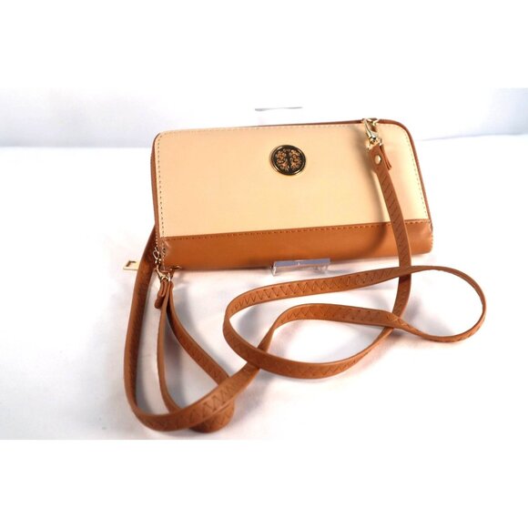 Dasein Faux Leather Crossbody Wallet Purse with Adjustable Strap &‎ Gold Accents - Picture 3 of 6